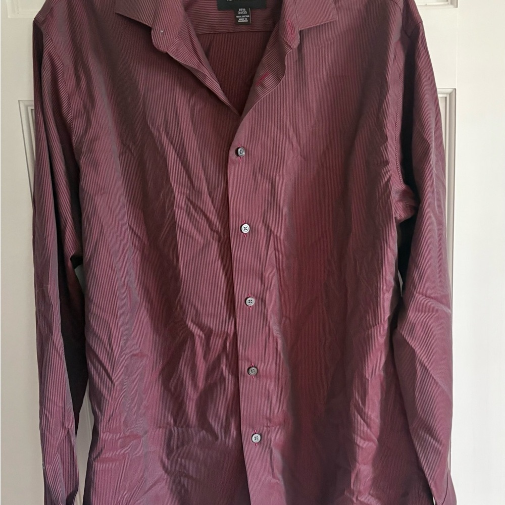 Kenneth Cole Maroon Non-Iron Slim fit dress shirt